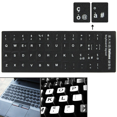 Afbeelding van Italian Learning Keyboard Layout Sticker for Laptop / Desktop Computer Keyboard