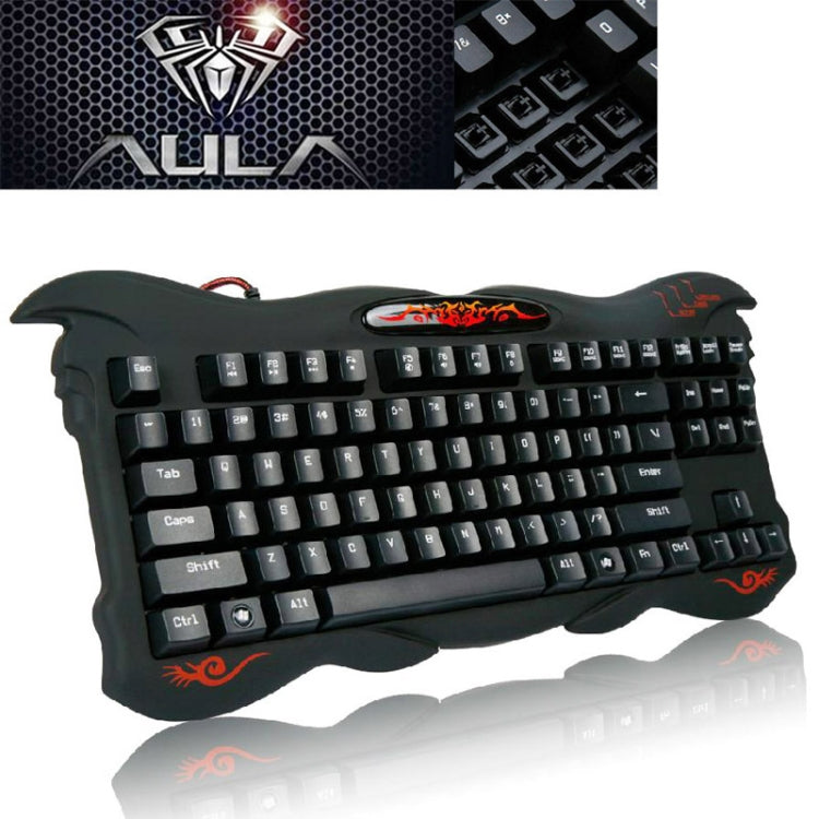 Afbeelding van AULA Evil Spirit Mad Scorpion Series Wired USB Professional Black Shaft Game Mechanical Keyboard(Black)