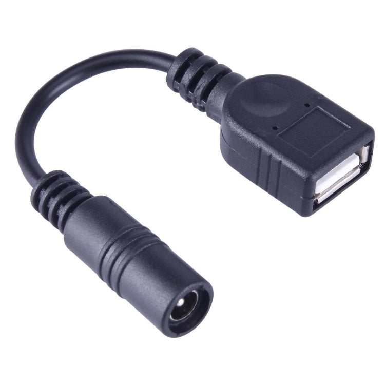 Afbeelding van 5.5 x 2.1mm DC Female to USB AF DC Male Power Connector Cable for Laptop Adapter, Length: 15cm(Black)