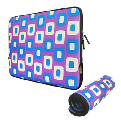 Afbeelding van ENKAY ENK-2004 Dynamic Wavepoint Pattern Thermal Printing Soft Sleeve Case Zipper Bag for 9 / 9.7 inch Laptop(Purple)