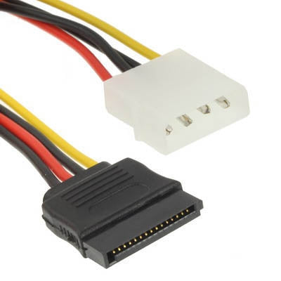 Afbeelding van 4 Pin IDE to Serial ATA SATA Power Adapter (15cm), Material: Cu