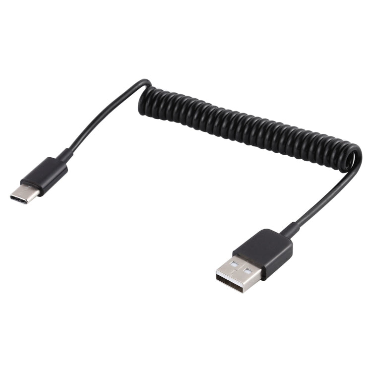 Afbeelding van USB-C / Type-C Male to USB Male Laptop Spring Charging Cable