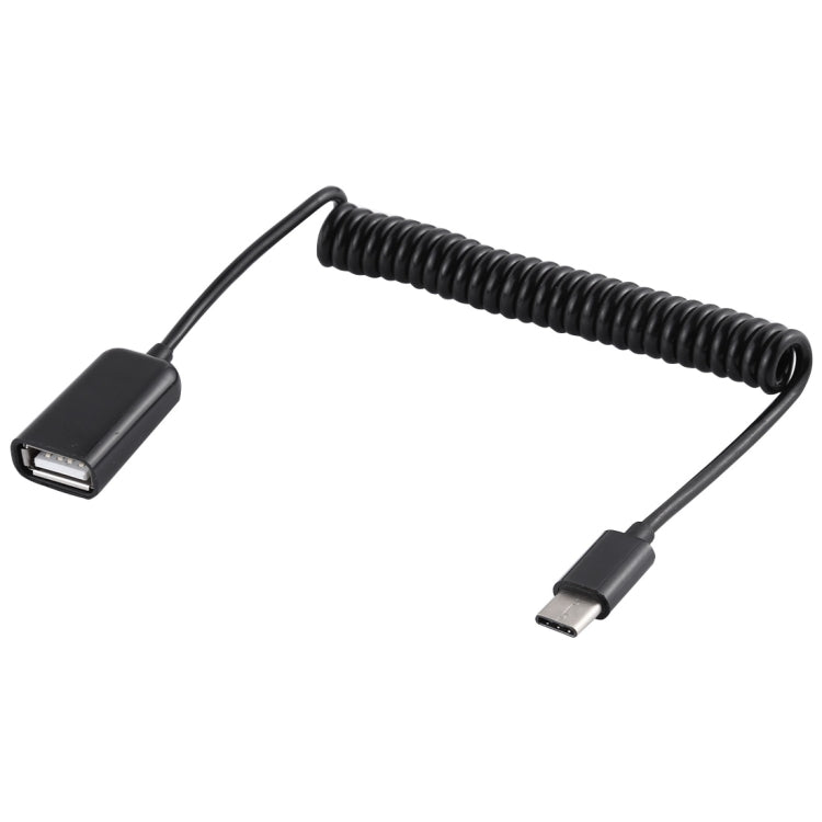 Afbeelding van USB-C / Type-C Male to USB Female Laptop Spring Charging Cable