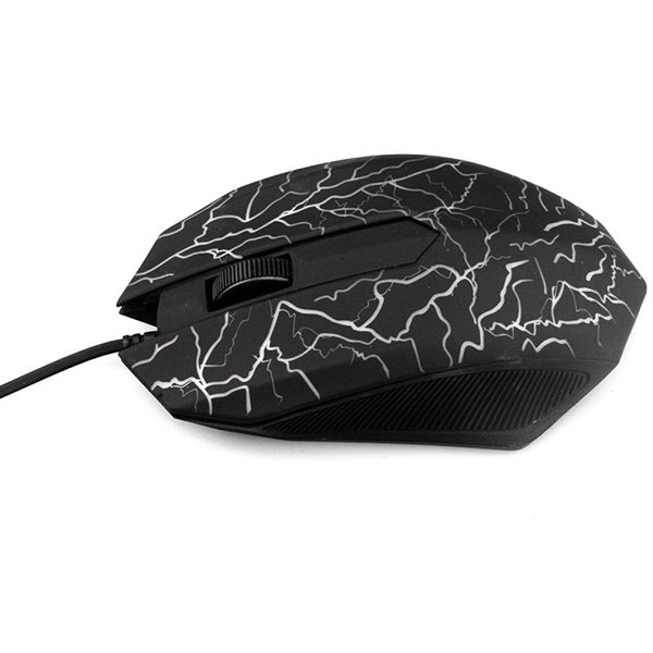 Afbeelding van Small Special Shaped 3 Buttons USB Wired Luminous Gamer Computer Gaming Mouse(Black)