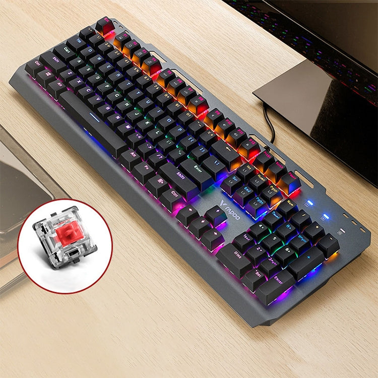 Afbeelding van Rapoo GK500 Mixed Color Desktop Laptop Computer Game Esports Office Home Typing Metal Wired Mechanical Keyboard(Red Shaft)