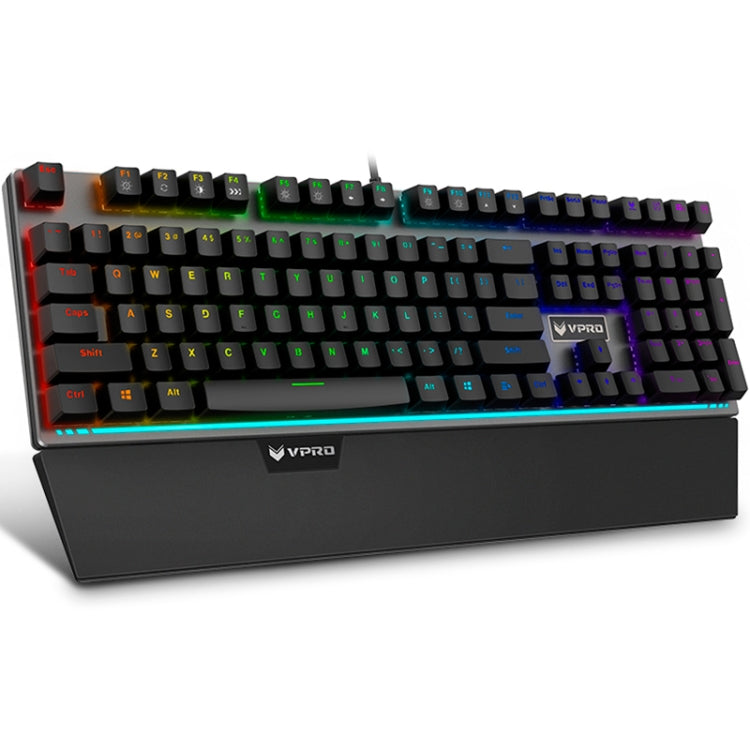 Afbeelding van Rapoo V720 108 Keys Full Color Backlit Game Mechanical Keyboard with Hand Rest(Green Shaft)