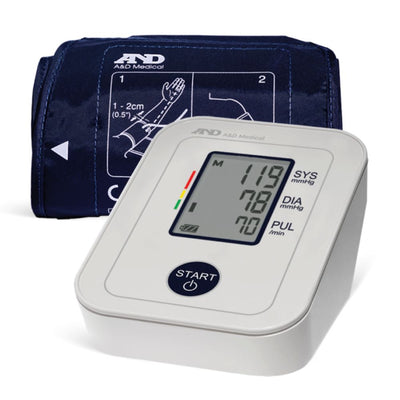 A&D Medical Essential One Button Upper Arm Digital Blood Pressure Monitor with SlimFit Cuff, Fits arms 9" to 14.6", UA-611