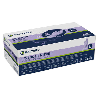 Halyard Health Lavender Nitrile Exam Glove, Non-sterile, Powder-free, Latex-free, Lavender