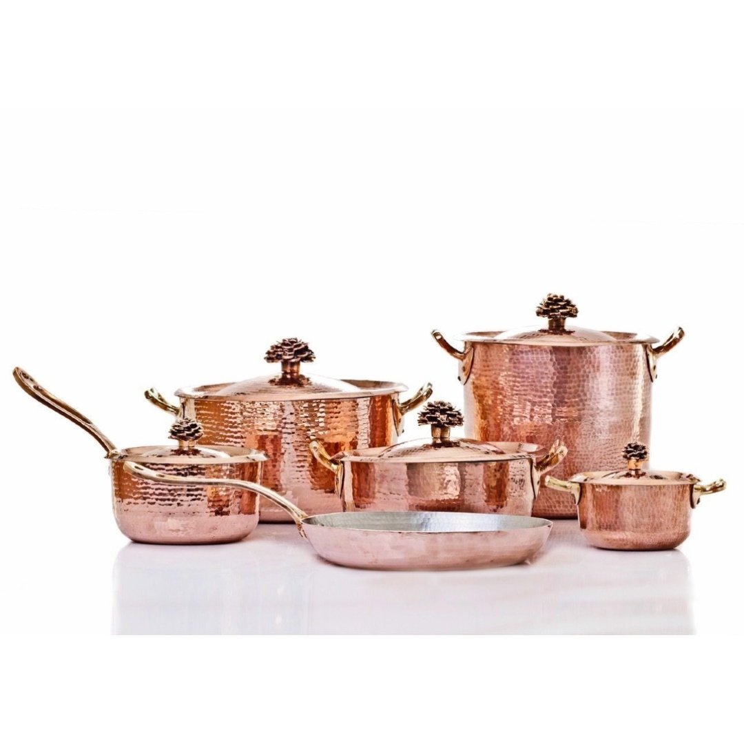 Copper Cookware Set of 11 W Standard Lid