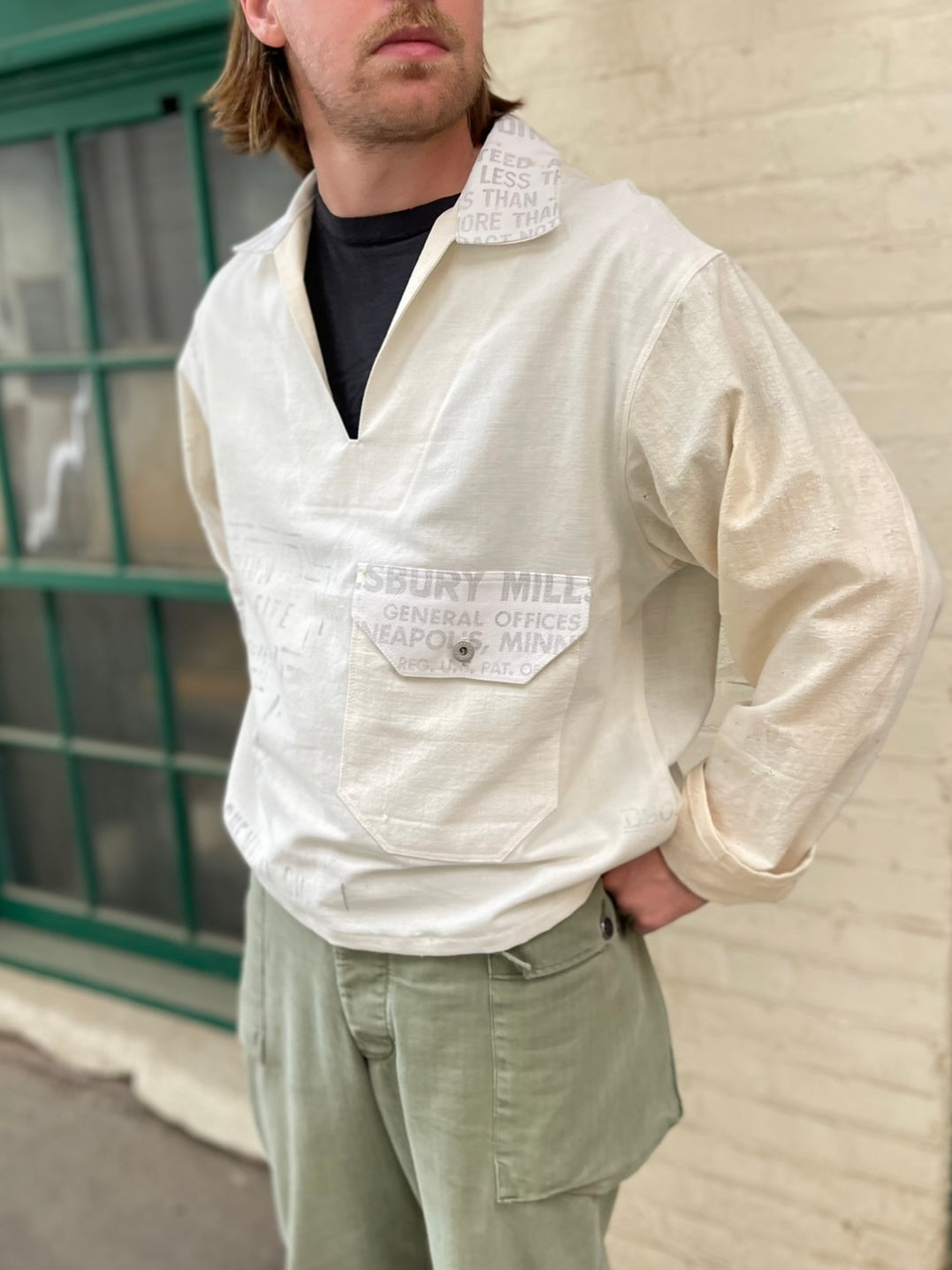 Stenciled Sailor Pullover [M]