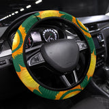 Green Suns Steering Wheel Covers