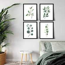 Load image into Gallery viewer, Botanical prints minimalist wall art | Set of 4 Leaf prints Plant Wall Decor | Watercolor Pictures Minimalist Wall Art | Minimalist Decor Photo Prints | botanical wall art (8&quot;x10&quot;, UNFRAMED)
