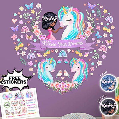 Unicorn Vinyl Wall Sticker Wall Decal - Beautiful Cute Unicorn Magical –  All Things Valuable