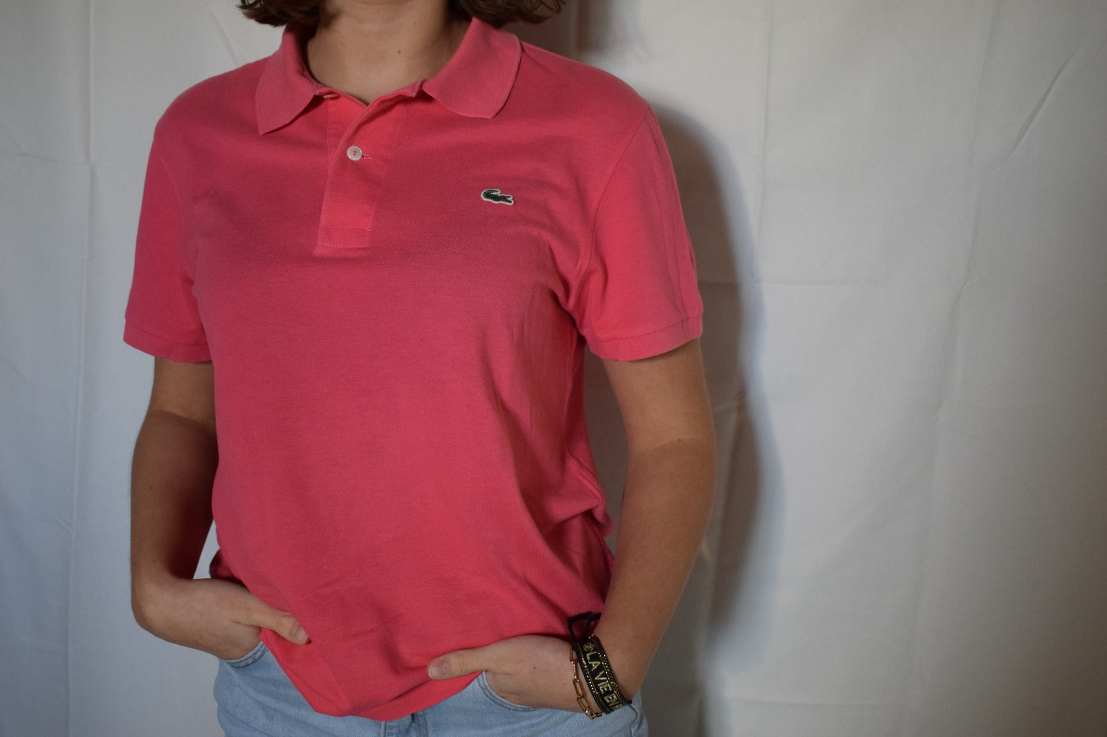 lacoste shirt pink