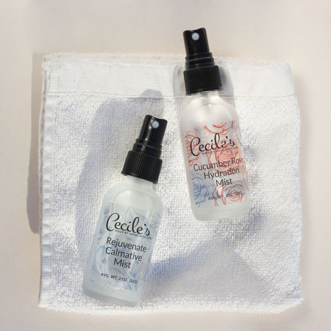 Cecile's Cucumber Rose Hydration Mist and Rejuvenate Calmative Mist set of 2