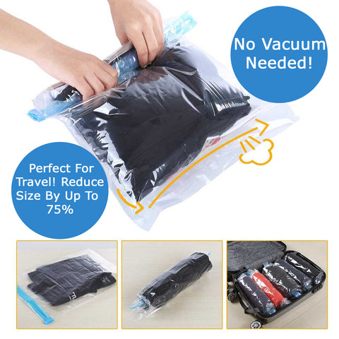 Bizroma Combo Vacuum Storage Bags for Clothes, Travel, Moving (12