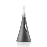 Grey AquaStar watering can with a tall conical shape standing on a counter