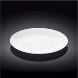 Wilmax white porcelain plate against a black background