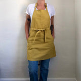 Portland Apron Company farm apron in goldenrod