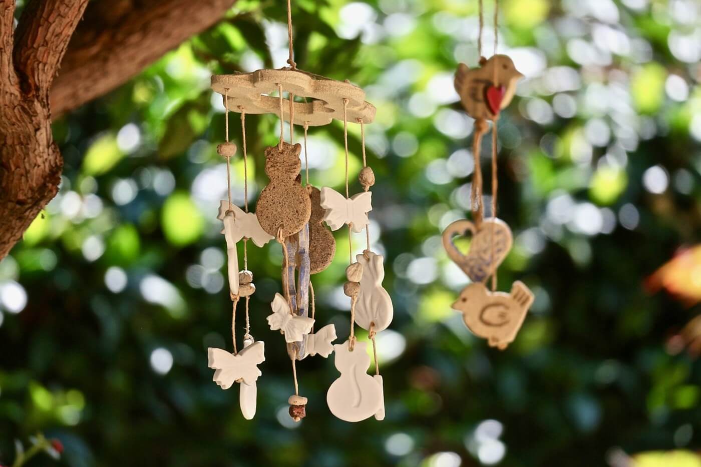wind chimes at the garden