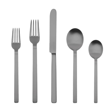 Matte Black Flatware - Set of 5