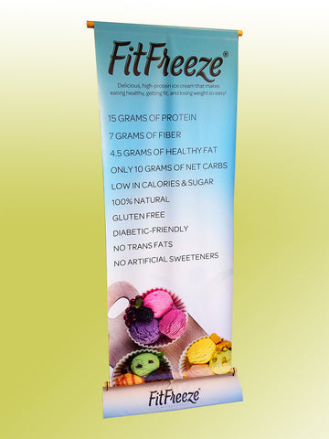 Eco Rolla Vertical Banner Stand for FitFreeze