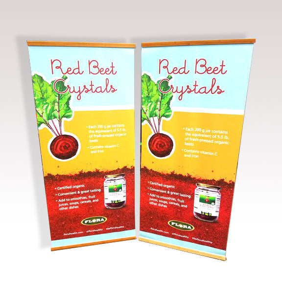 Flora Health Custom Bamboo Tradeshow Banner Stand