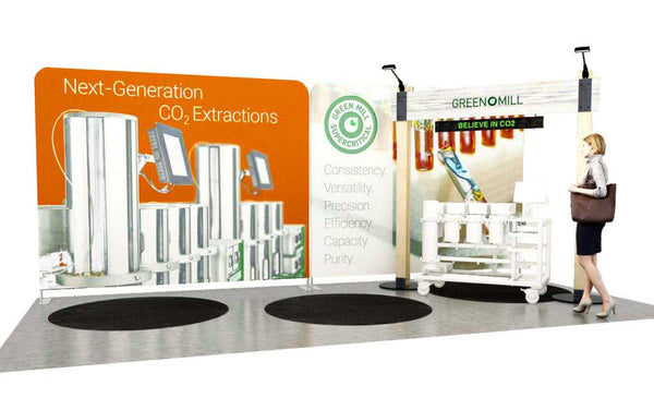 Budget Tradeshow Booth Design for Green Mill Supercritical