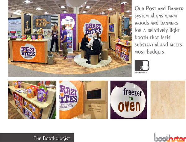 post and banner tradeshow booth design system