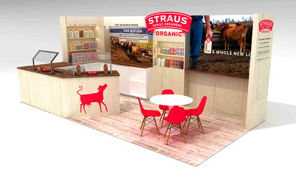 corrugated cardboard used for sustainable tradeshow booth construction