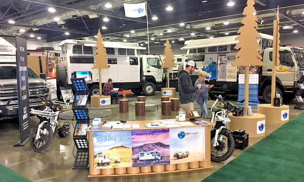 recyclable tradeshow booth exhibit for earthcruiser