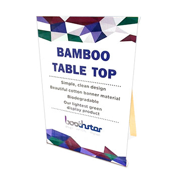 Bamboo Table Top Mini Banner Stand