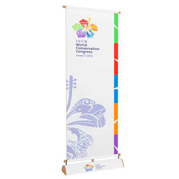 Full Size Green Vertical Banner Stands