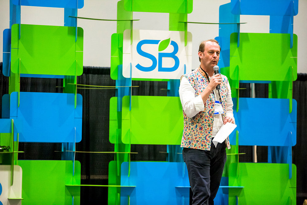 custom tradeshow stage design for sustainable brands show