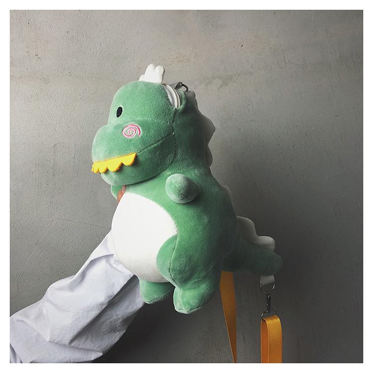 dinosaur plush bag