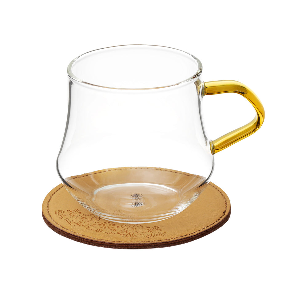 Glass Coffee Pour Over Set, Stripped Pattern Glass Coffee Maker