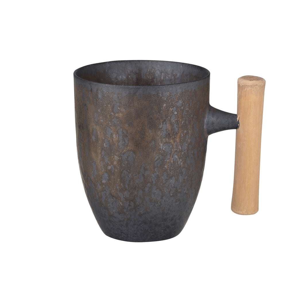 Handmade Coffee Mug - Moss Glaze Mug with Handle - InFerment