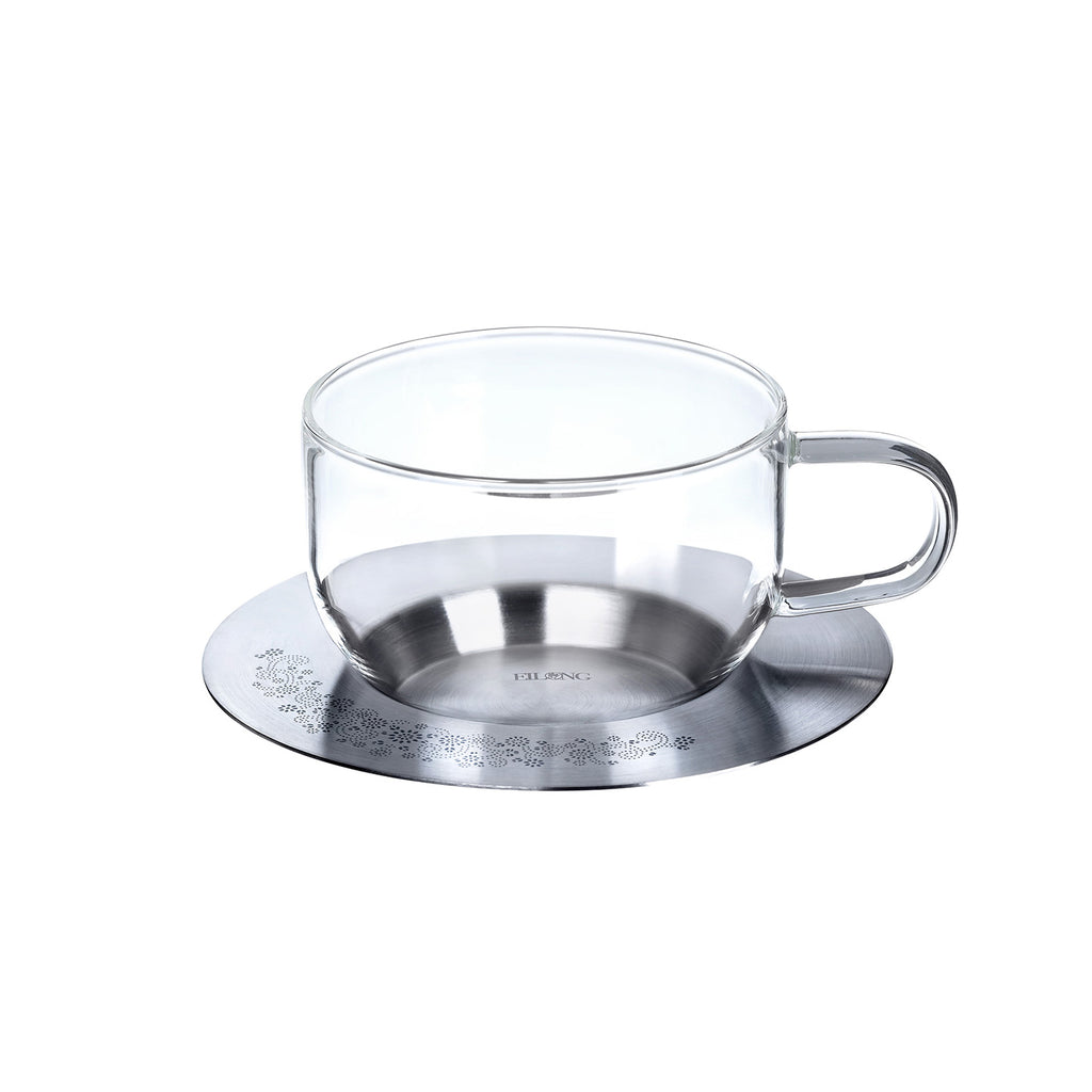 Designer Tea Mug - Silver Lining Glass Infuser Mug – EILONG®