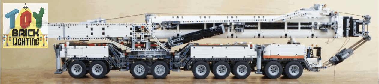Remote Liebherr LTM-11200 Mobile Crane w/ 2m Arm Technical Pow – Toy Brick Lighting