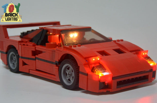 LED Light Kit for LEGO® Ferrari F40 (10248 and 21004) - Toy Brick Lighting