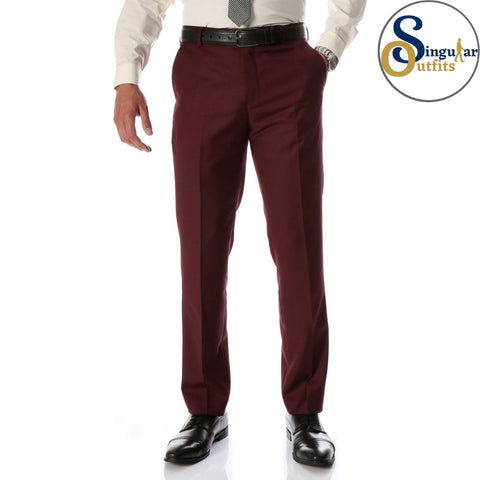 Burgundy formal dress pants for suits Singular Outfits Pantalones formales de vestir Rojos