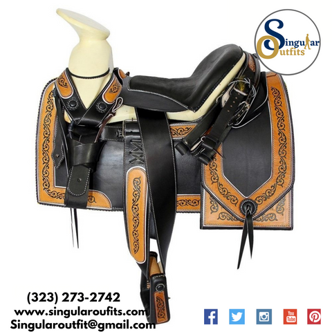 Horse saddle for charros