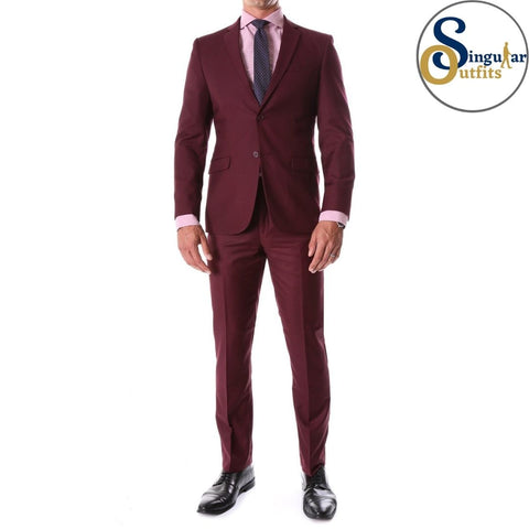 2 piece Suit Burgundy Singular Outfits Traje de bodas 