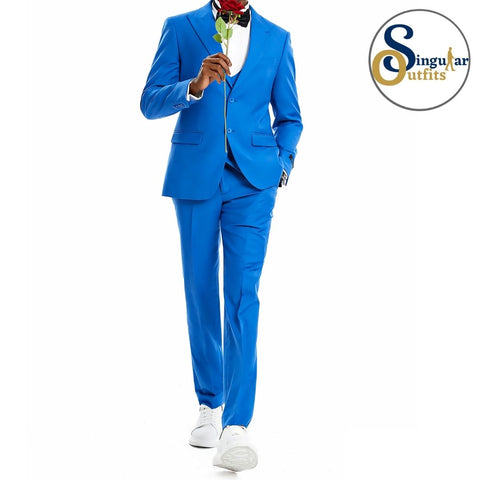 Traje Formal de Tres Piezas Corte Delgado de hombre solapa de pico SO-M370SK05 Three Piece Formal Suit Skinny Fit for Men Peak Lapel