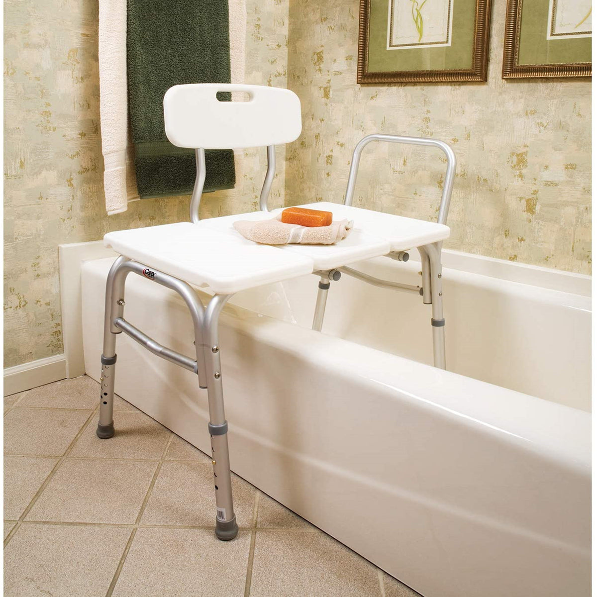Adjustable Shower Chair Seat | Bathtub Transfer Bench | Extended Shower