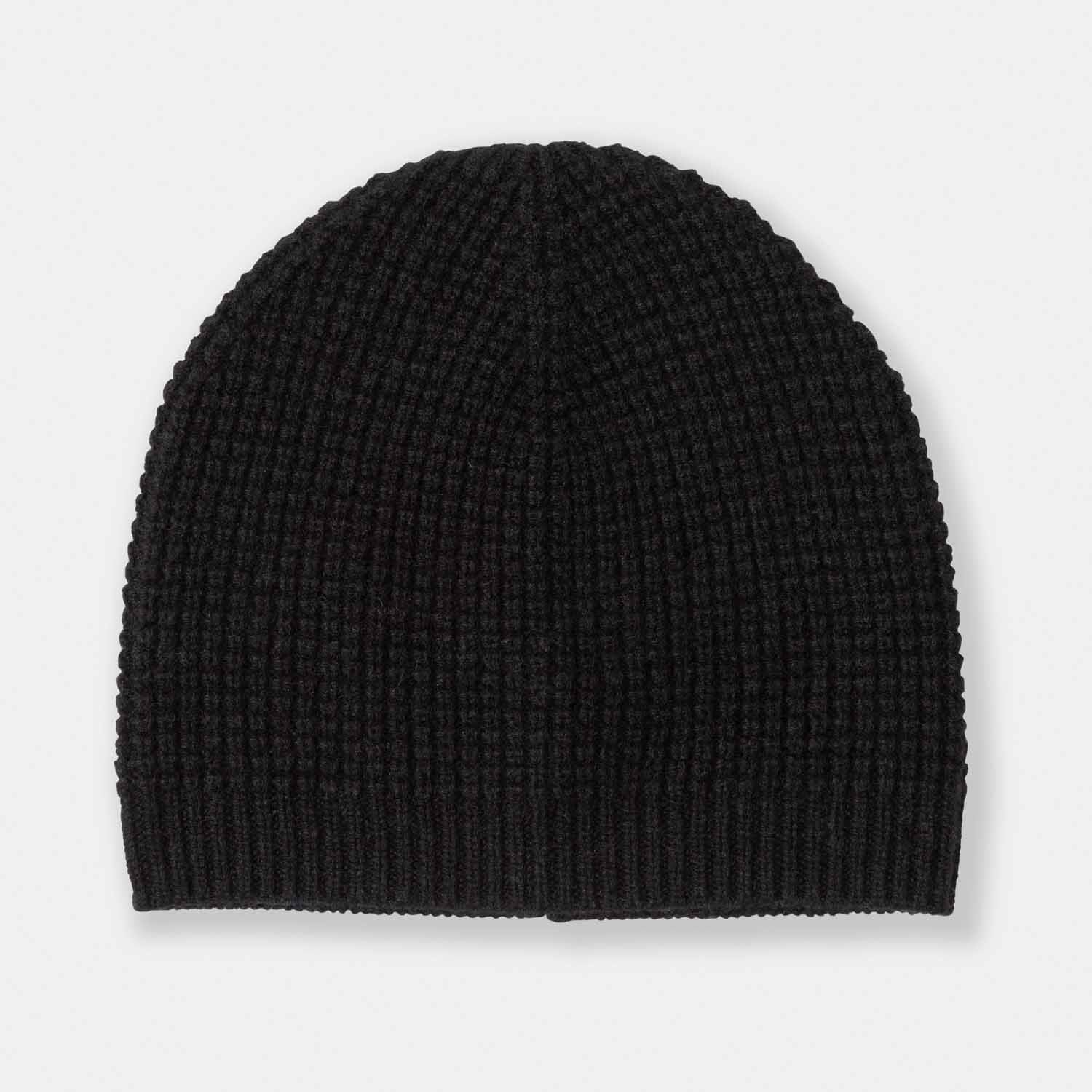 cashmere waffle beanie