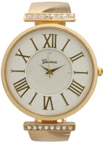 Load image into Gallery viewer, 6 Rhinestone Encrusted Bangle Watch with Roman Numerals

