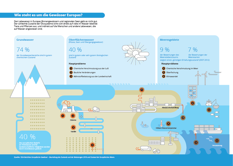 Infografik über Wasser