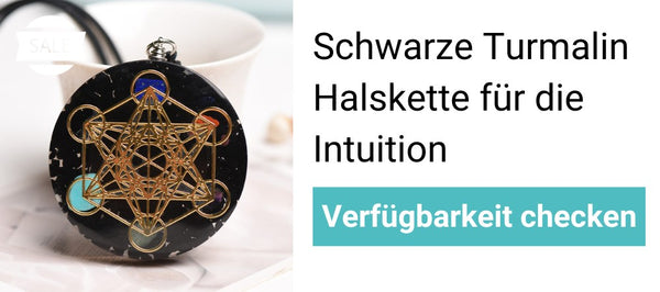 Schwarze Turmalin Halskette für die Intuition