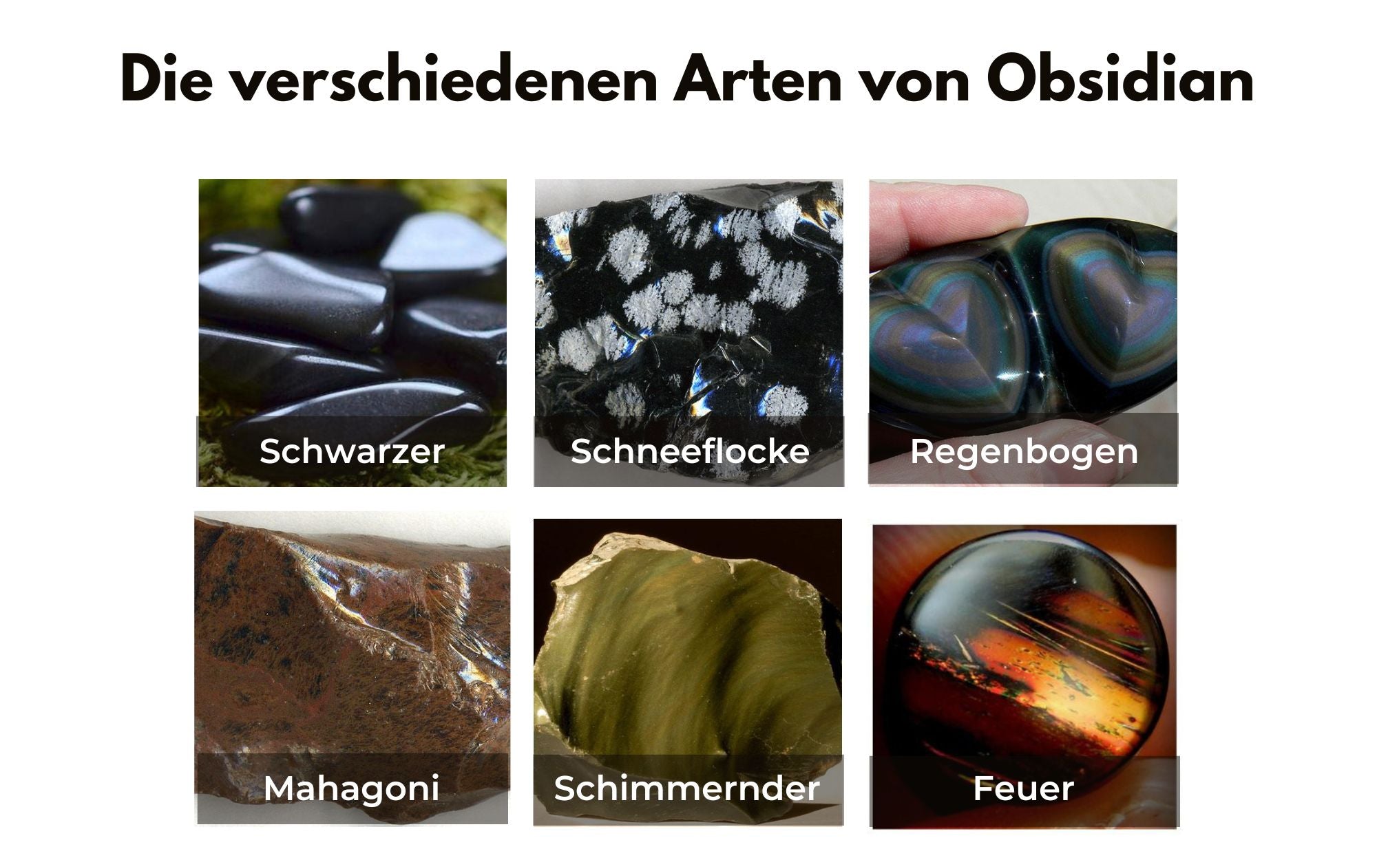 Die verschiedenen Arten von Obsidian
